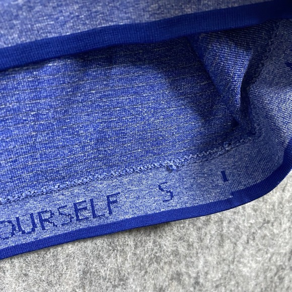 Lululemon Metal Vent Tech T-Shirt Men's Small Blue Stretch Gym Train Striped - Picture 8 of 10